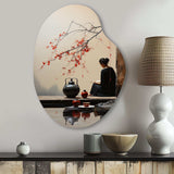 Japon Art Tea Ceremony II - Asymmetric Metal Wall Art