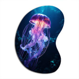 Ethereal Glow Jellyfish I - Asymmetric Metal Wall Art