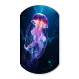 Ethereal Glow Jellyfish I - Asymmetric Metal Wall Art