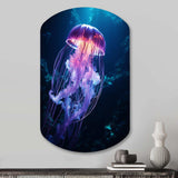 Ethereal Glow Jellyfish I - Asymmetric Metal Wall Art