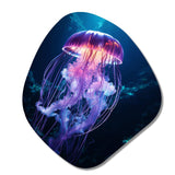 Ethereal Glow Jellyfish I - Asymmetric Metal Wall Art