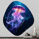 Ethereal Glow Jellyfish I - Asymmetric Metal Wall Art