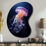 Ethereal Glow Jellyfish II - Asymmetric Metal Wall Art