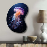 Ethereal Glow Jellyfish II - Asymmetric Metal Wall Art