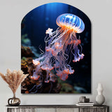 Jellyfish Luminescent Beauty II - Asymmetric Metal Wall Art