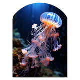 Jellyfish Luminescent Beauty II - Asymmetric Metal Wall Art