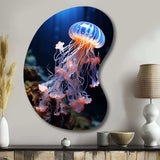 Jellyfish Luminescent Beauty II - Asymmetric Metal Wall Art