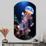 Jellyfish Luminescent Beauty II - Asymmetric Metal Wall Art