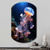 Jellyfish Luminescent Beauty II - Asymmetric Metal Wall Art