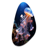 Jellyfish Luminescent Beauty II - Asymmetric Metal Wall Art