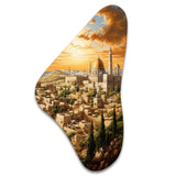 Judaism Jerusalem Cityscape I - Asymmetric Metal Wall Art