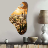 Judaism Jerusalem Cityscape I - Asymmetric Metal Wall Art