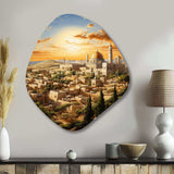 Judaism Jerusalem Cityscape I - Asymmetric Metal Wall Art