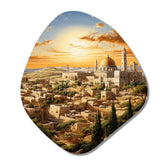 Judaism Jerusalem Cityscape I - Asymmetric Metal Wall Art