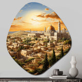 Judaism Jerusalem Cityscape I - Asymmetric Metal Wall Art