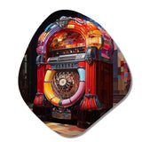 Jukeboxes Nostalgic Melodies II - Asymmetric Metal Wall Art