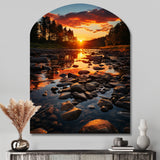 Kentucky Landscape River - Asymmetric Metal Wall Art