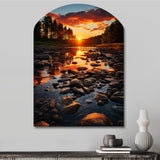 Kentucky Landscape River - Asymmetric Metal Wall Art