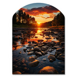 Kentucky Landscape River - Asymmetric Metal Wall Art