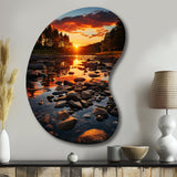 Kentucky Landscape River - Asymmetric Metal Wall Art