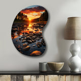 Kentucky Landscape River - Asymmetric Metal Wall Art