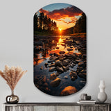 Kentucky Landscape River - Asymmetric Metal Wall Art