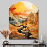 Bold Landscape Canyon Desert VI - Asymmetric Metal Wall Art