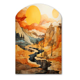 Bold Landscape Canyon Desert VI - Asymmetric Metal Wall Art