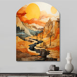 Bold Landscape Canyon Desert VI - Asymmetric Metal Wall Art