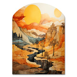 Bold Landscape Canyon Desert VI - Asymmetric Metal Wall Art