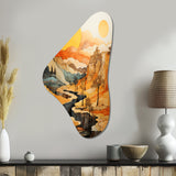 Bold Landscape Canyon Desert VI - Asymmetric Metal Wall Art