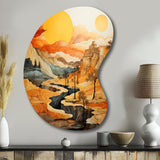 Bold Landscape Canyon Desert VI - Asymmetric Metal Wall Art