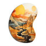 Bold Landscape Canyon Desert VI - Asymmetric Metal Wall Art