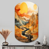 Bold Landscape Canyon Desert VI - Asymmetric Metal Wall Art