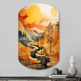 Bold Landscape Canyon Desert VI - Asymmetric Metal Wall Art