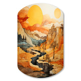 Bold Landscape Canyon Desert VI - Asymmetric Metal Wall Art