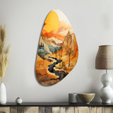 Bold Landscape Canyon Desert VI - Asymmetric Metal Wall Art