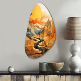 Bold Landscape Canyon Desert VI - Asymmetric Metal Wall Art