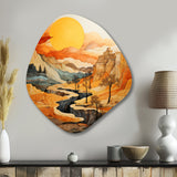 Bold Landscape Canyon Desert VI - Asymmetric Metal Wall Art