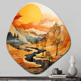 Bold Landscape Canyon Desert VI - Asymmetric Metal Wall Art