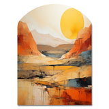 Bold Landscape Canyon Desert VII - Asymmetric Metal Wall Art