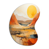 Bold Landscape Canyon Desert VII - Asymmetric Metal Wall Art