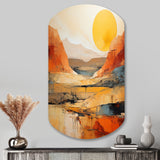 Bold Landscape Canyon Desert VII - Asymmetric Metal Wall Art