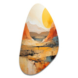 Bold Landscape Canyon Desert VII - Asymmetric Metal Wall Art