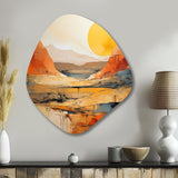 Bold Landscape Canyon Desert VII - Asymmetric Metal Wall Art