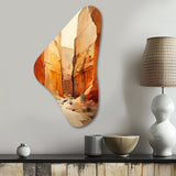 Bold Landscape Canyon Desert V - Asymmetric Metal Wall Art