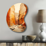 Bold Landscape Canyon Desert V - Asymmetric Metal Wall Art