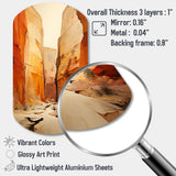 Bold Landscape Canyon Desert V - Asymmetric Metal Wall Art