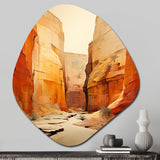 Bold Landscape Canyon Desert V - Asymmetric Metal Wall Art