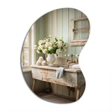 Laundry Room Farmhouse Vintage - Asymmetric Metal Wall Art